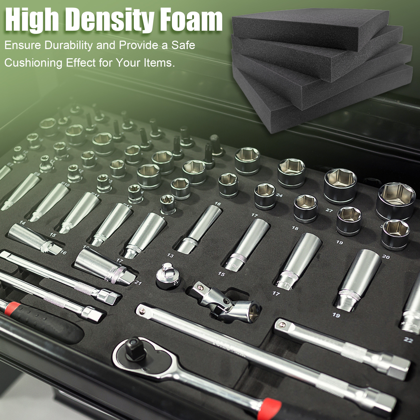 Cutting Eva Sheets Factory Custom Size Toolbox Case Foam Inserts Tool Box Foam For Band & Orchestra Jewelry and Watches