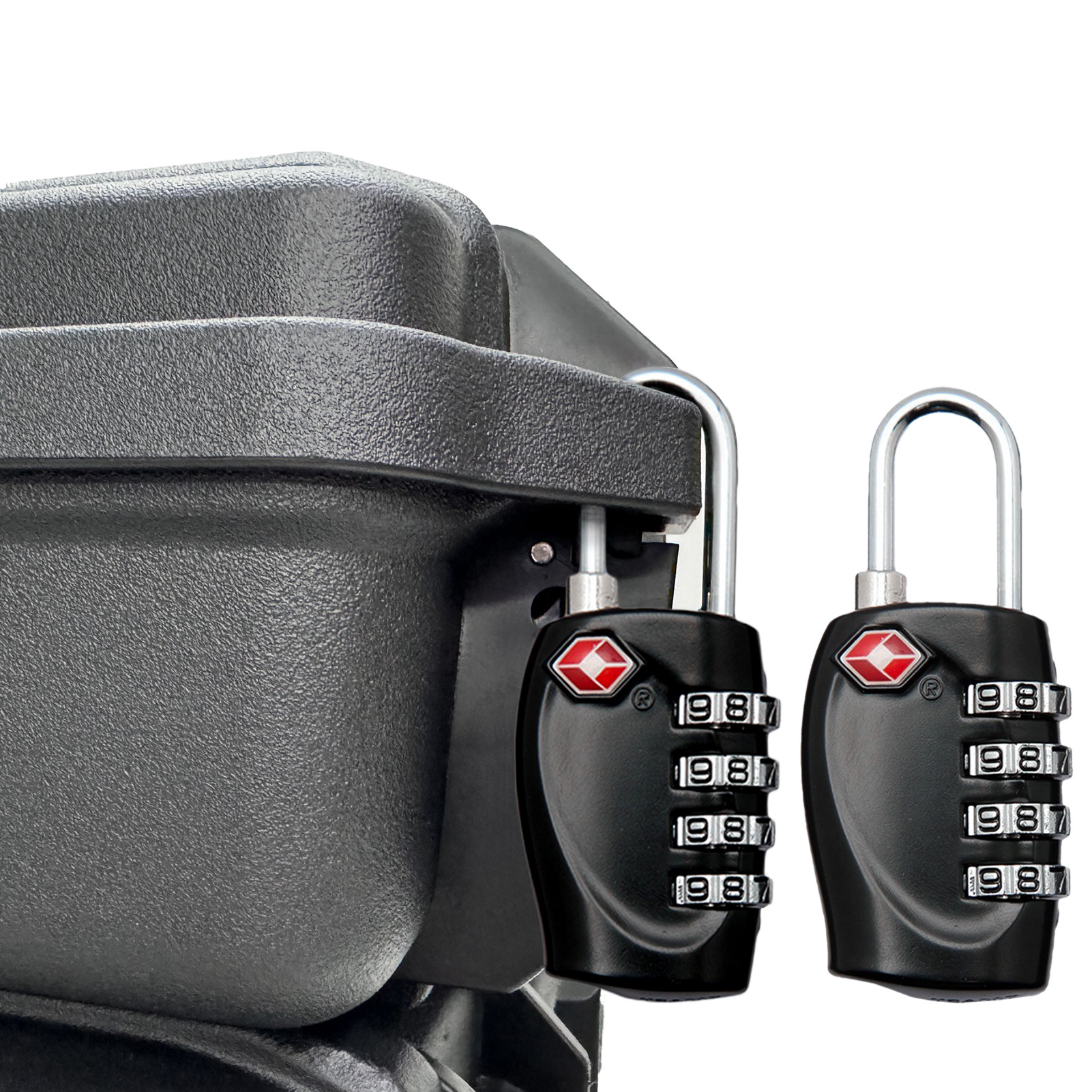 TSA Approved Gun Case Locks, 4 Digits Combination Padlocks for Firearm Travel  Hard Cases, Cut-Proof TSA Luggage Locks