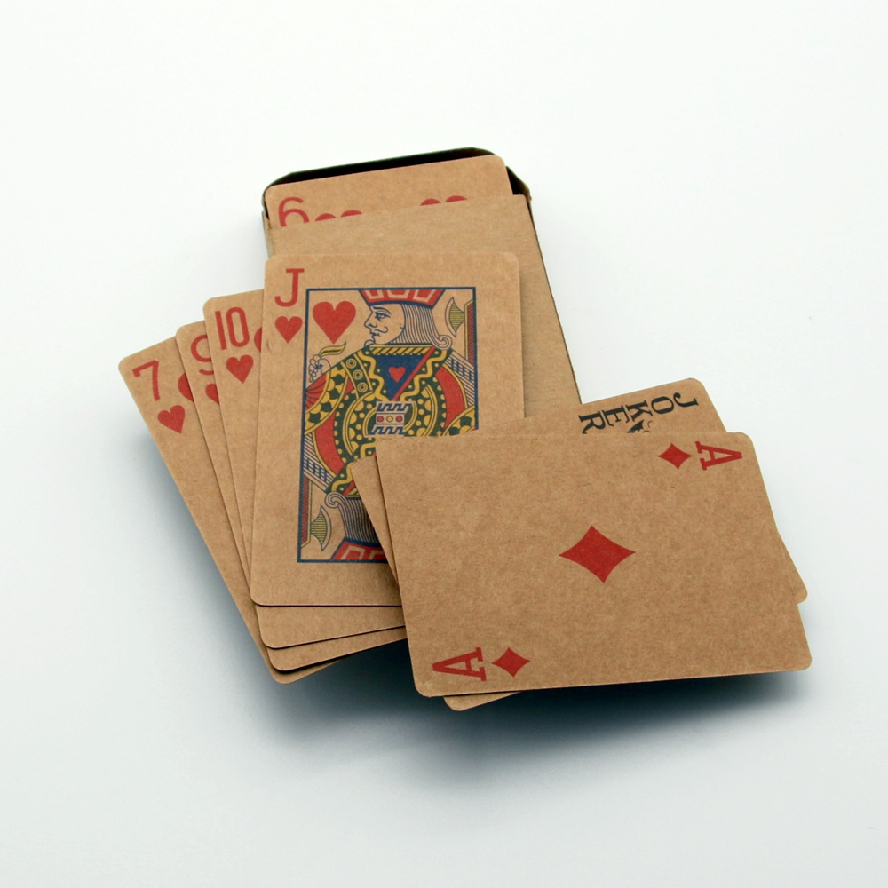 HOT sales custom wholesale creative novelty toys Kraft paper playing cards