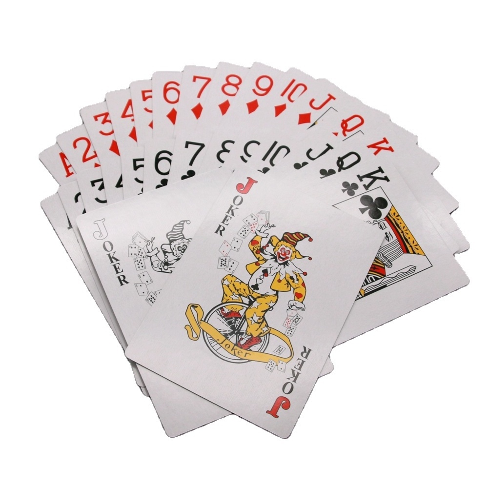 Factory wholesale cheap large CMYK  poker cards custom factory price playing cards