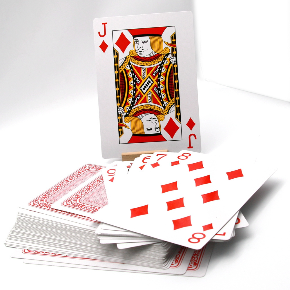 Factory wholesale custom high quality 4 times poker cards crown brand playing cards