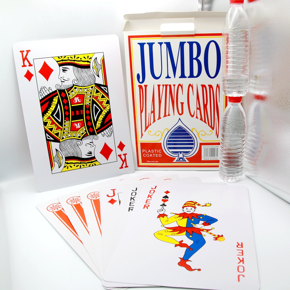 wholesale high quality custom giant huge big A4 Jumbo index playing cards for promotion