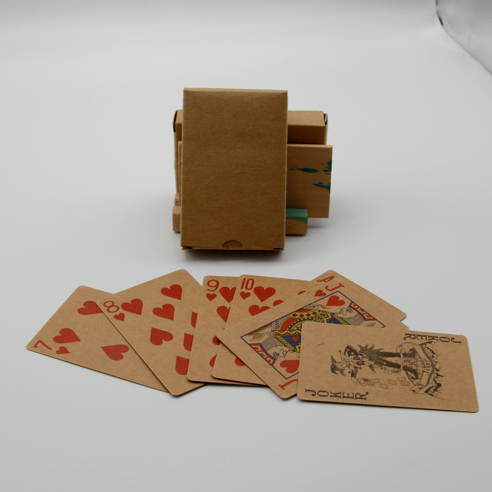 HOT sales custom wholesale creative novelty toys Kraft paper playing cards