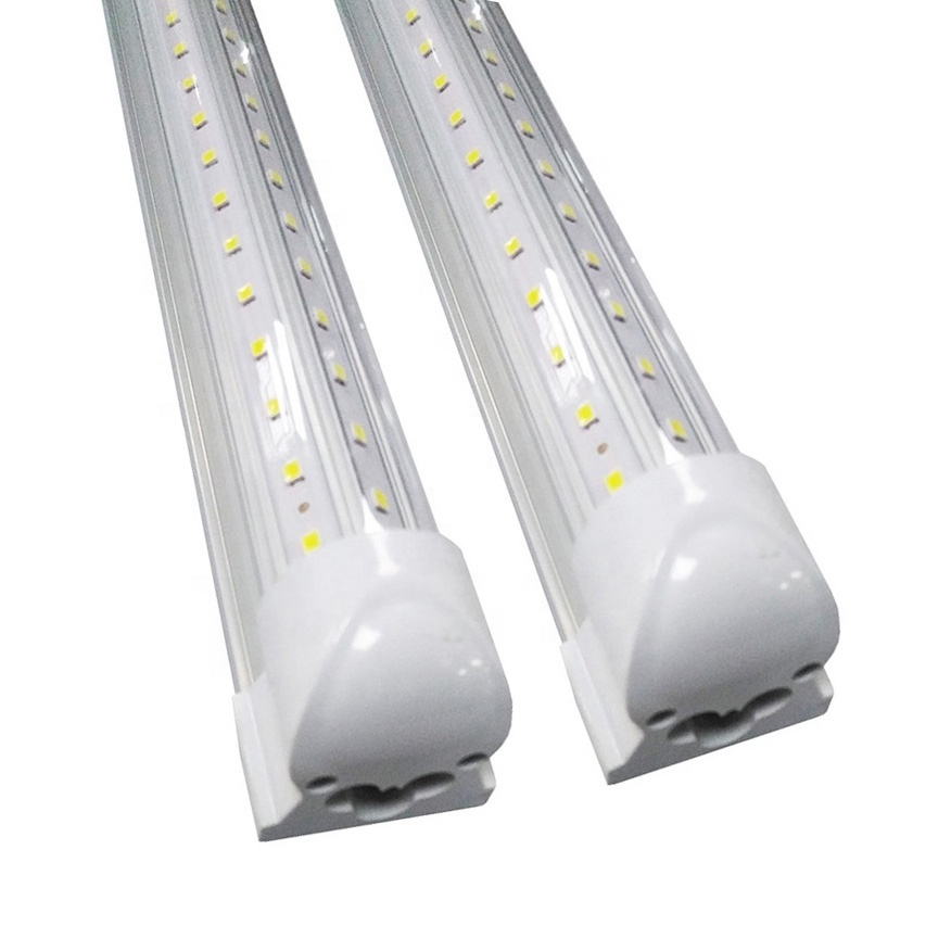 6500k 8000k 28w 45w 72 watt 72watt 4 foot 8 feet 4ft 5ft 8ft v shaped t8 integrated led shop tube lights