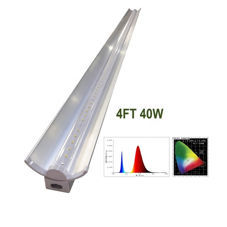 High Efficacy T5 T8 LED Integrated Light Aluminum Reflector LED Grow Shop Light