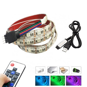 usb dc5v 5050 rechargeable battery operated white led strip light for tv