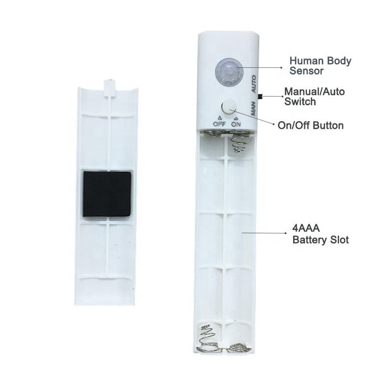 motion sensor switch with led strip light with aa battery