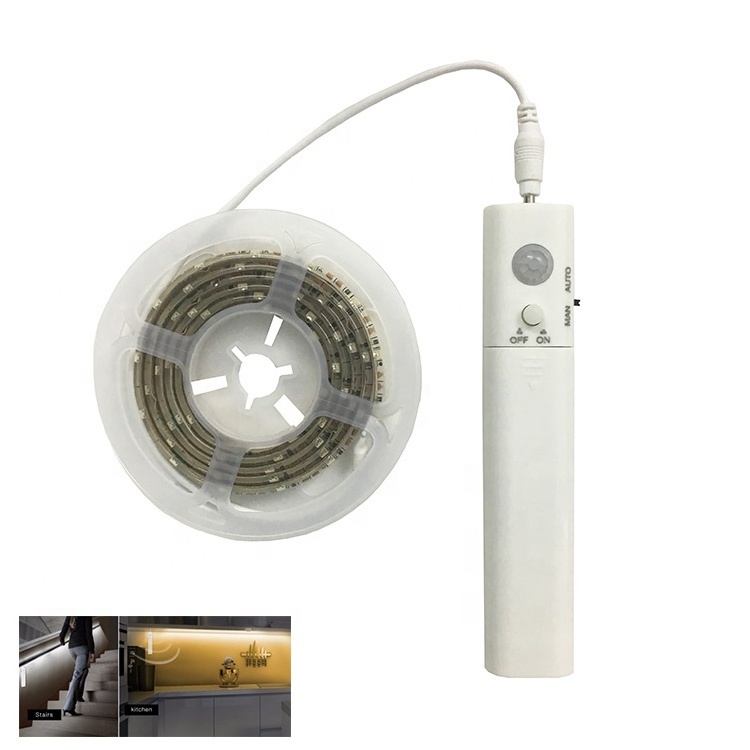 motion sensor switch with led strip light with aa battery