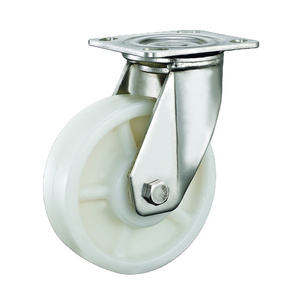 8 inch Heavy Duty Stainless Steel Nylon Swivel Caster Wheels