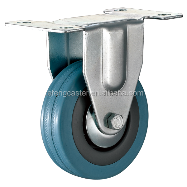 50mm light duty swivel grey rubber caster wheels with brake