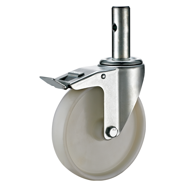 150mm Heavy Duty Swivel Stem PP caster with brake