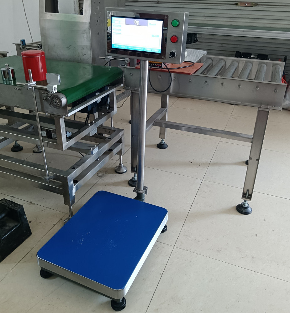 Lower upper limit alarm rejection platform weighing scale checkweigher Ethernet real time data export  transmission