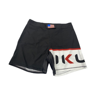 Factory Custom Black Fighting  Boxing MMA Shorts With Slit/Wholesale Sublimation Muay Thai MMA Shorts