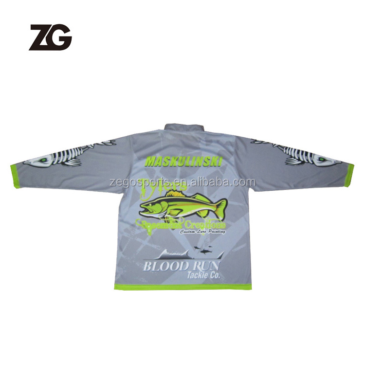 Custom Men's Tech Performance Breathable Moisture Wicking Long Sleeve Fishing Shirt With Logo Printed Wholesale