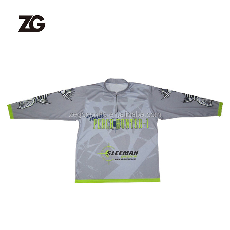 Custom Men's Tech Performance Breathable Moisture Wicking Long Sleeve Fishing Shirt With Logo Printed Wholesale