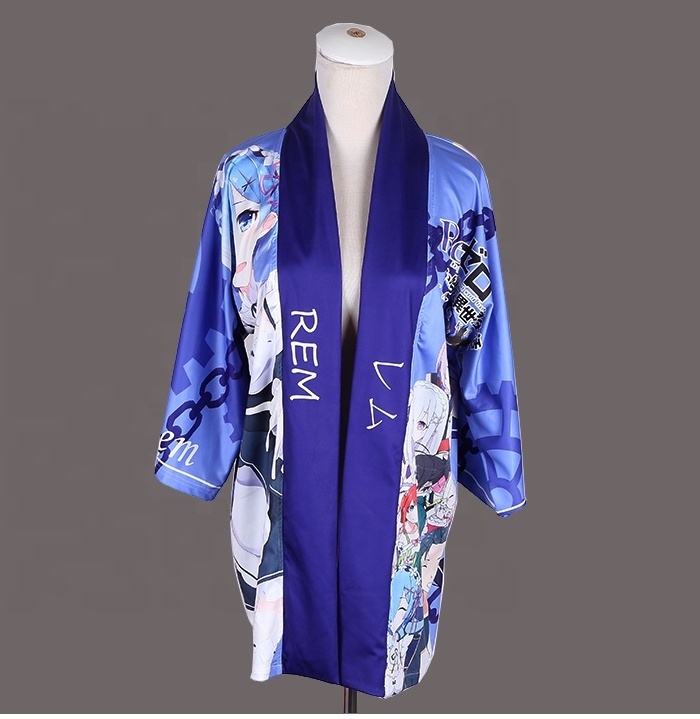 Custom Design 3D Printing Happi Coats Japanese Kimono For Women Dress