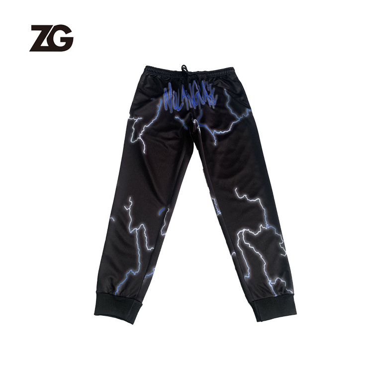 wholesale custom 100% polyester  mens track pants  elastic cuffs windbreaker pants