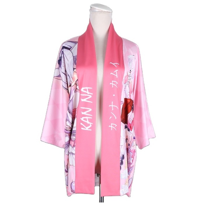 Custom Design 3D Printing Happi Coats Japanese Kimono For Women Dress