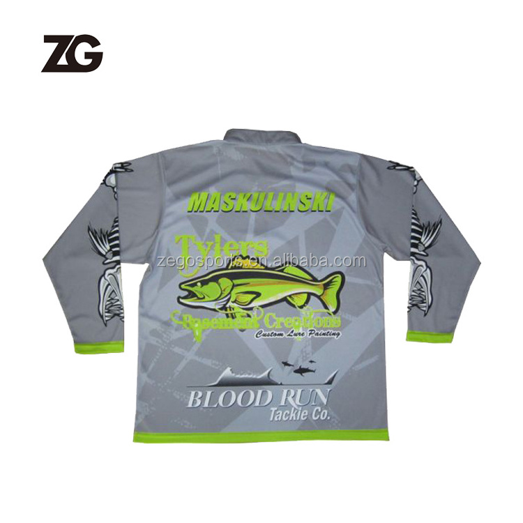 Custom Men's Tech Performance Breathable Moisture Wicking Long Sleeve Fishing Shirt With Logo Printed Wholesale