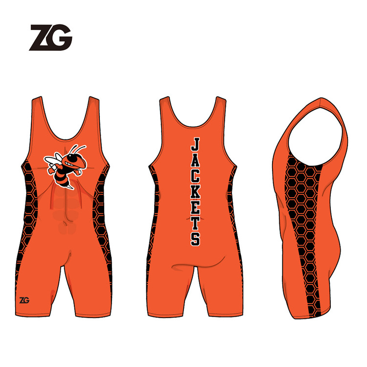 OEM Service Singlets Wrestling Pink Wrestling Singlet 88% polyester and 12% spandex Fabric Wrestling Singlets Custom Plus Size