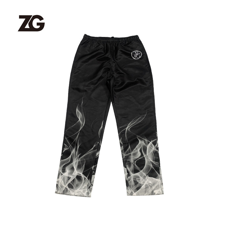 wholesale custom 100% polyester  mens track pants  elastic cuffs windbreaker pants