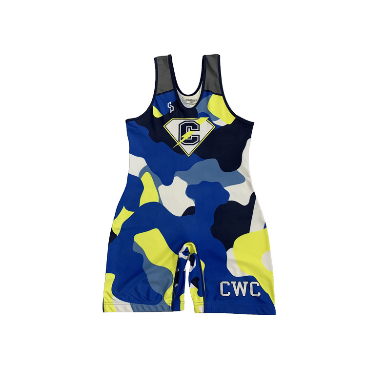 China Factory Direct Offer Free Design Funny Kids Singlet Wrestling/Sublimation Girl Blank Wrestling Singlet