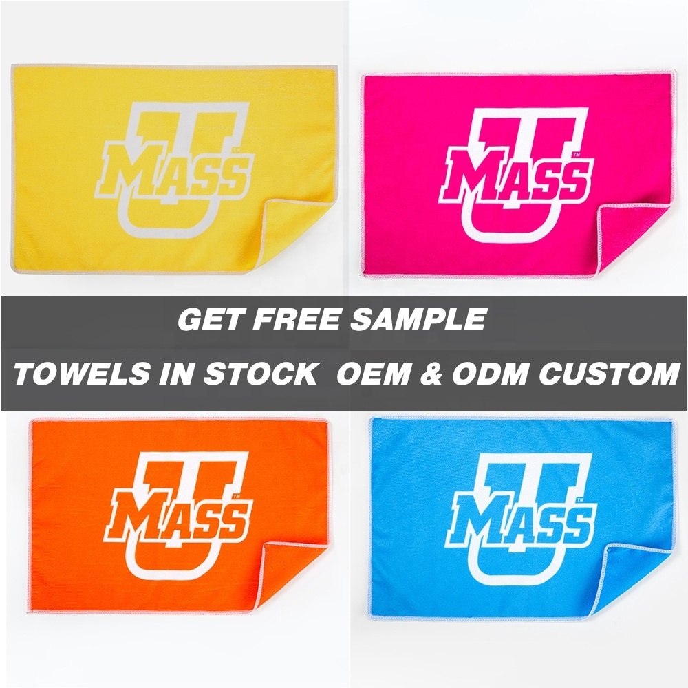 custom logo printed personalized microfiber custom gym rally towel microfiber custom logo gym rally towel