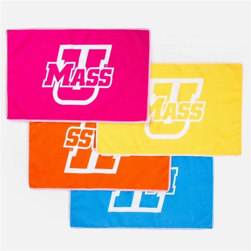 custom logo printed personalized microfiber custom gym rally towel microfiber custom logo gym rally towel