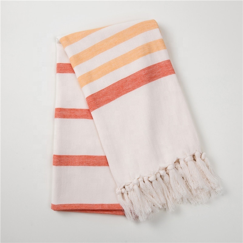 Quality Luxury cotton Jacquard Turkey Hamam Towel Tassels Beach Peshtemal Turkish Towel For Spa Hotel Picnic Beach