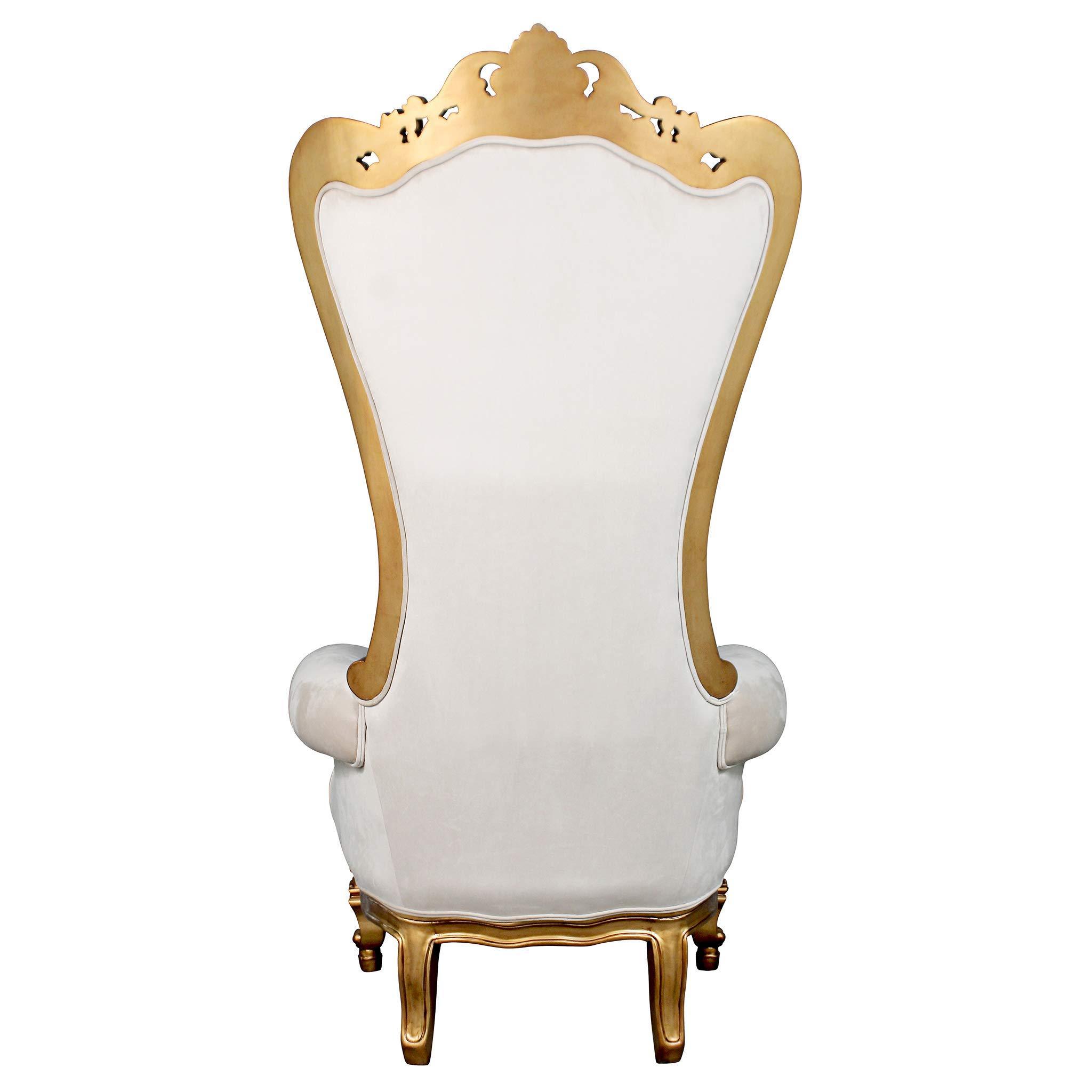 Cheap wholesale luxury wedding gold crown high back kids king and queen throne chair