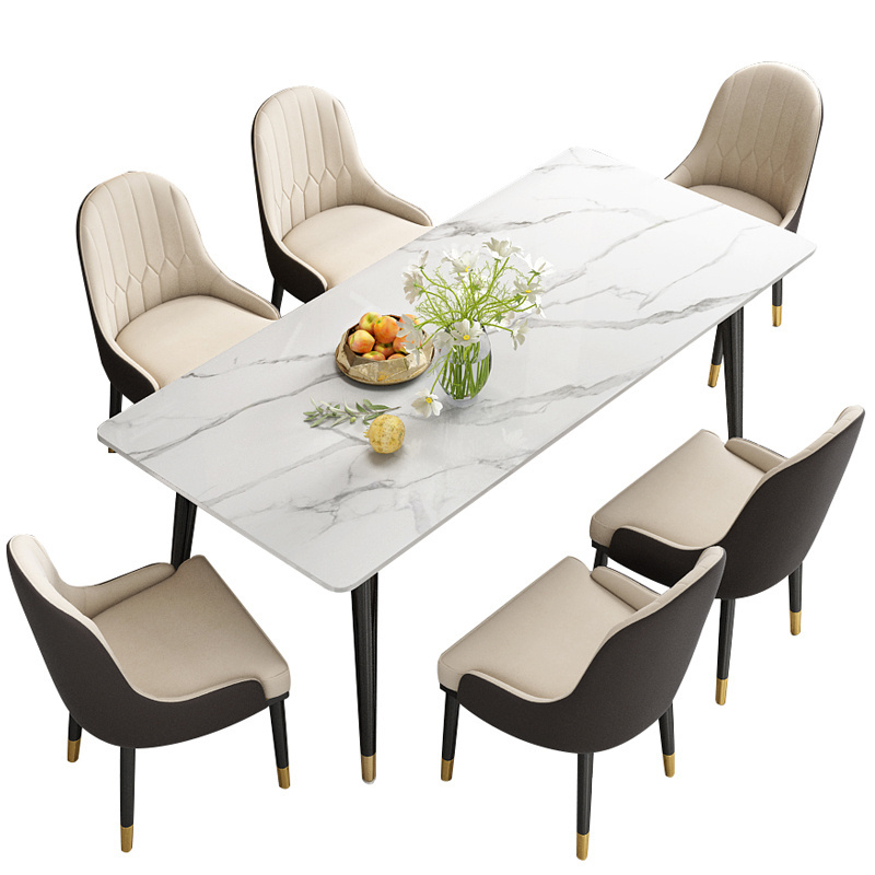 Nordic Dining Room Furniture High quality Nordic furniture 4 dining chair modern fabric chair dining table set for hotel