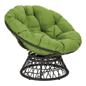 Wholesale Outdoor Garden Indoor Round Overstuffed Comfortable Wicker Rocking Papasan Chair with Cushion