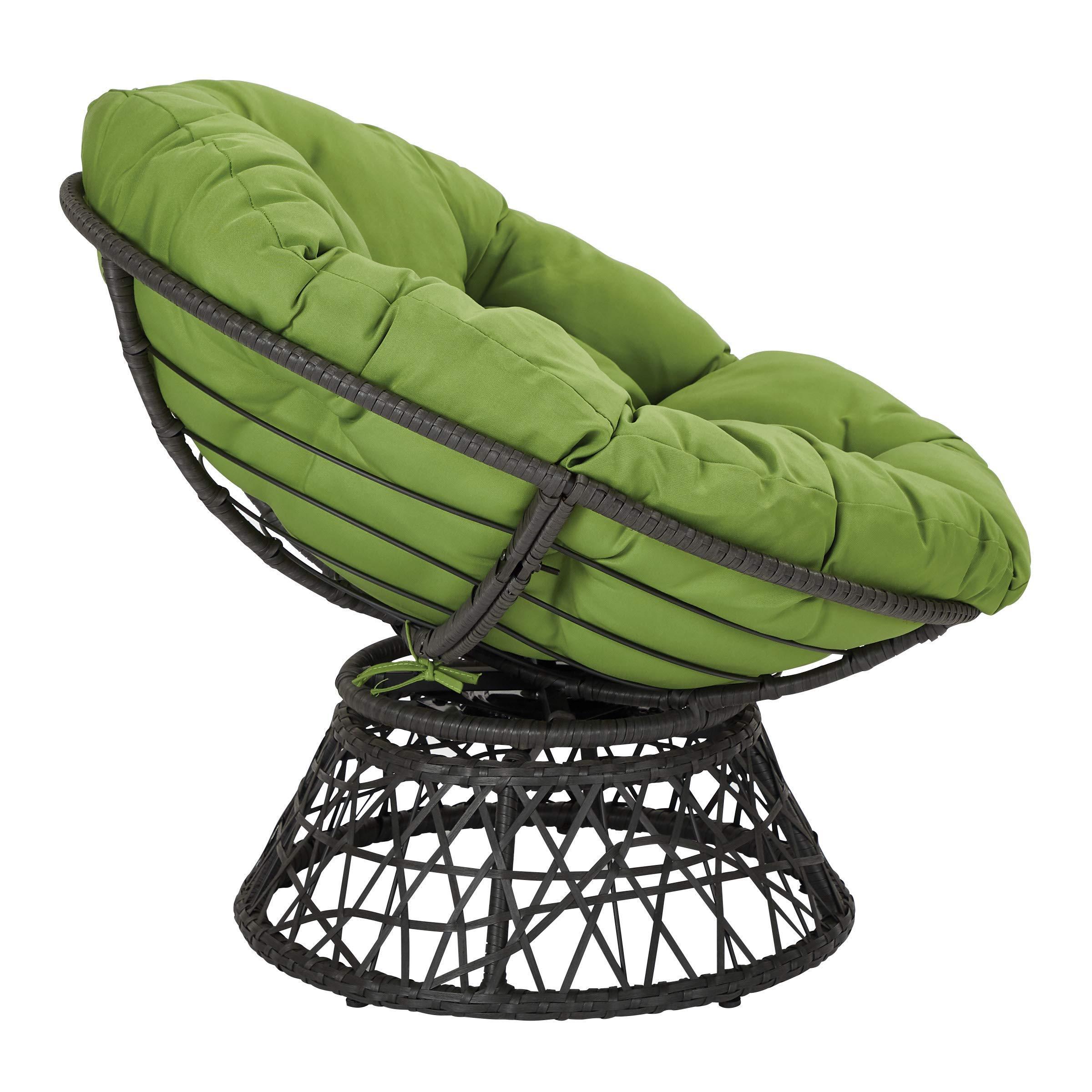 Wholesale Outdoor Garden Indoor Round Overstuffed Comfortable Wicker Rocking Papasan Chair with Cushion