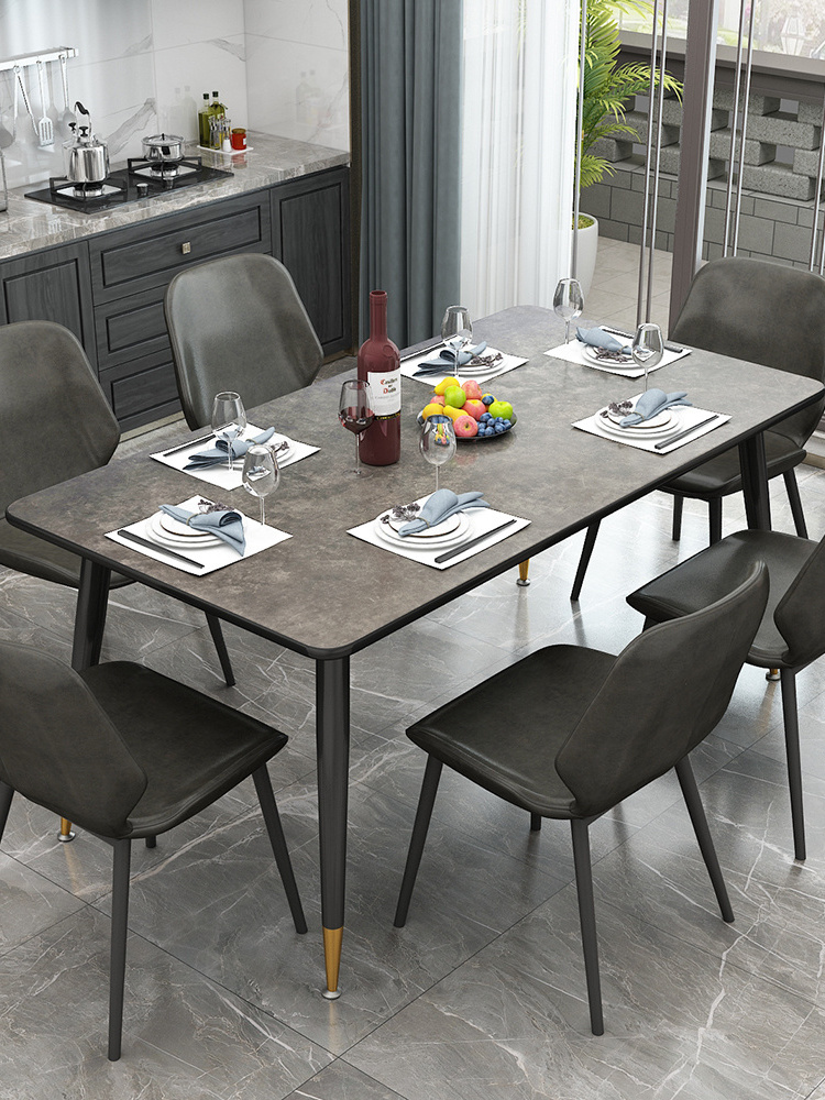 Italian Luxury Design Marble Top Dining Table Set 8 seater With Metal Legs  Luxury Marble Dining Table