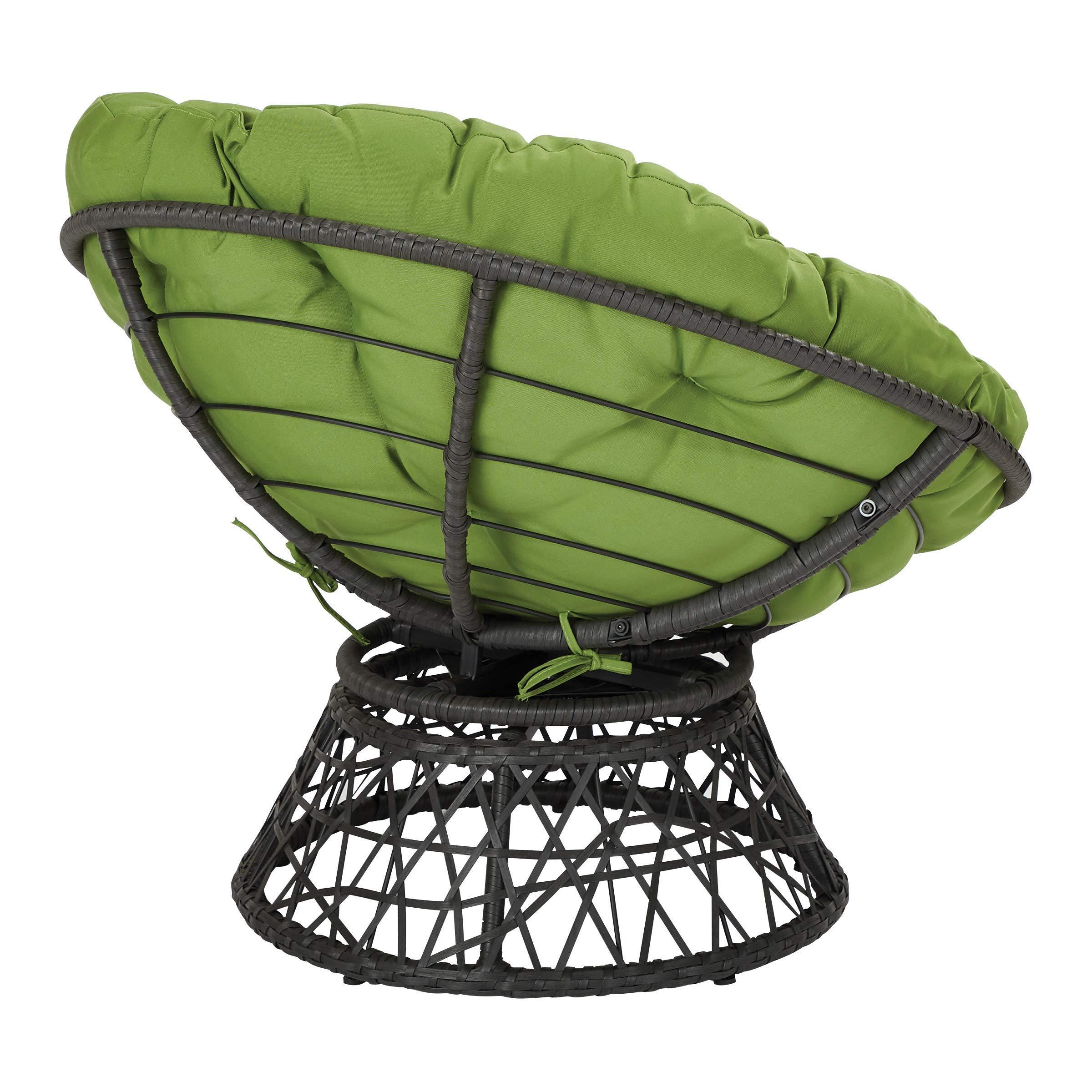 Wholesale Outdoor Garden Indoor Round Overstuffed Comfortable Wicker Rocking Papasan Chair with Cushion