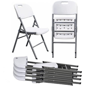 white cheap outdoor plastic picnic folding chair