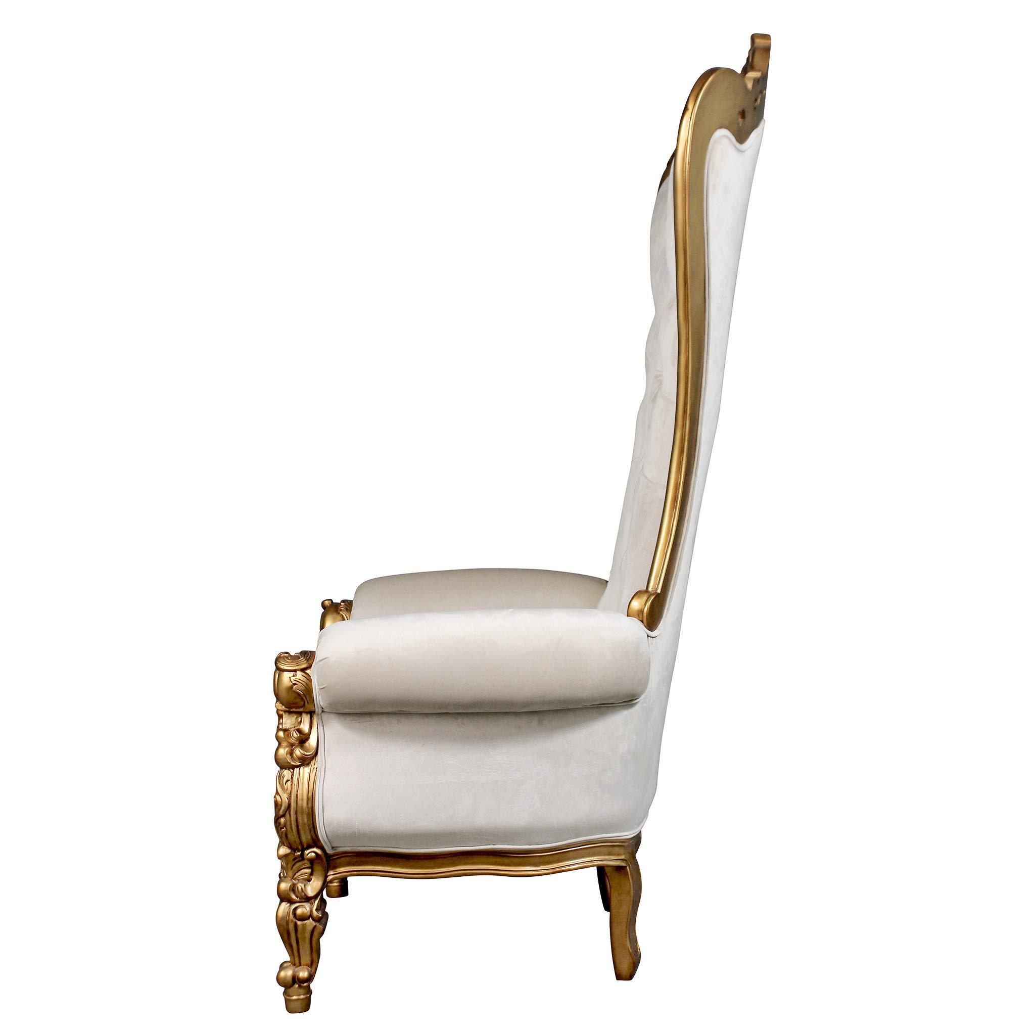 Cheap wholesale luxury wedding gold crown high back kids king and queen throne chair