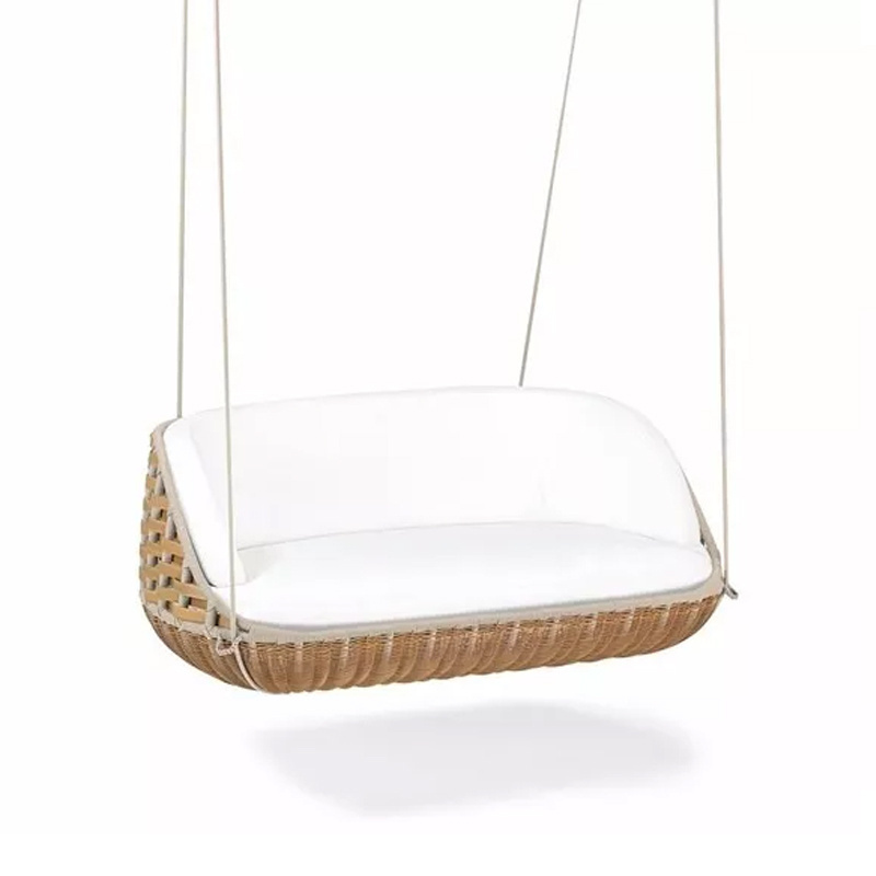 Hot Sell Outdoor Hanging Rattan Egg Chair Leisure Wicker high quality Rattan Patio hanging swing chair in indoor hanging chair