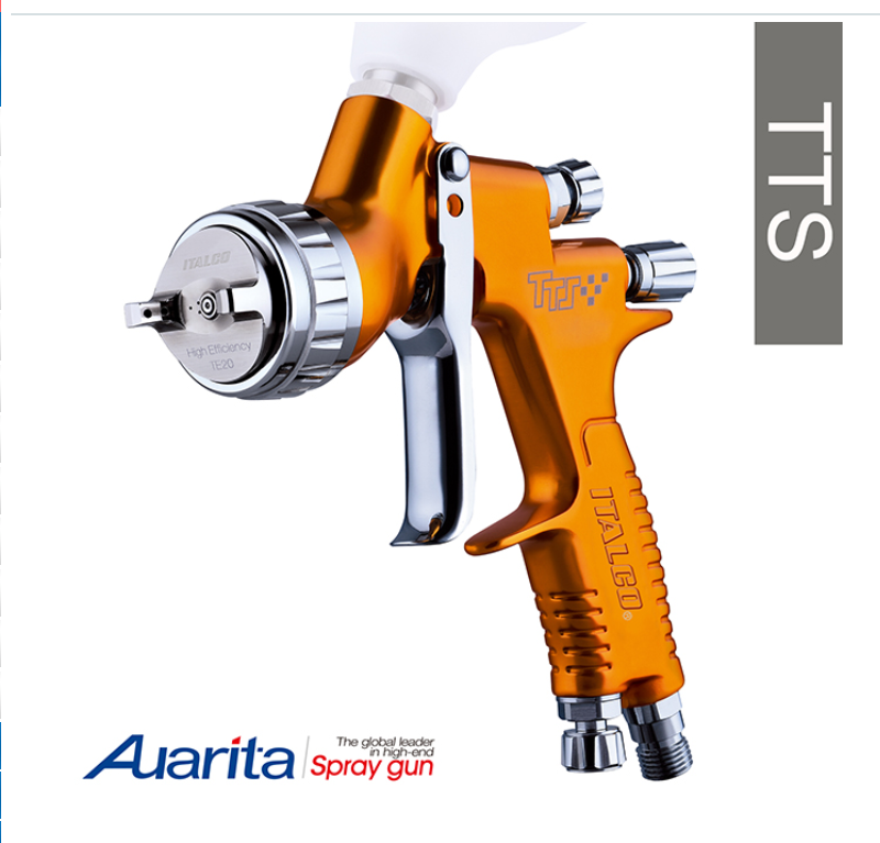 Auarita TTS TE20 1.3mm nozzle Spray Gun HVLP Gravitasi HVLP dengan Airbrush Spray 600ml