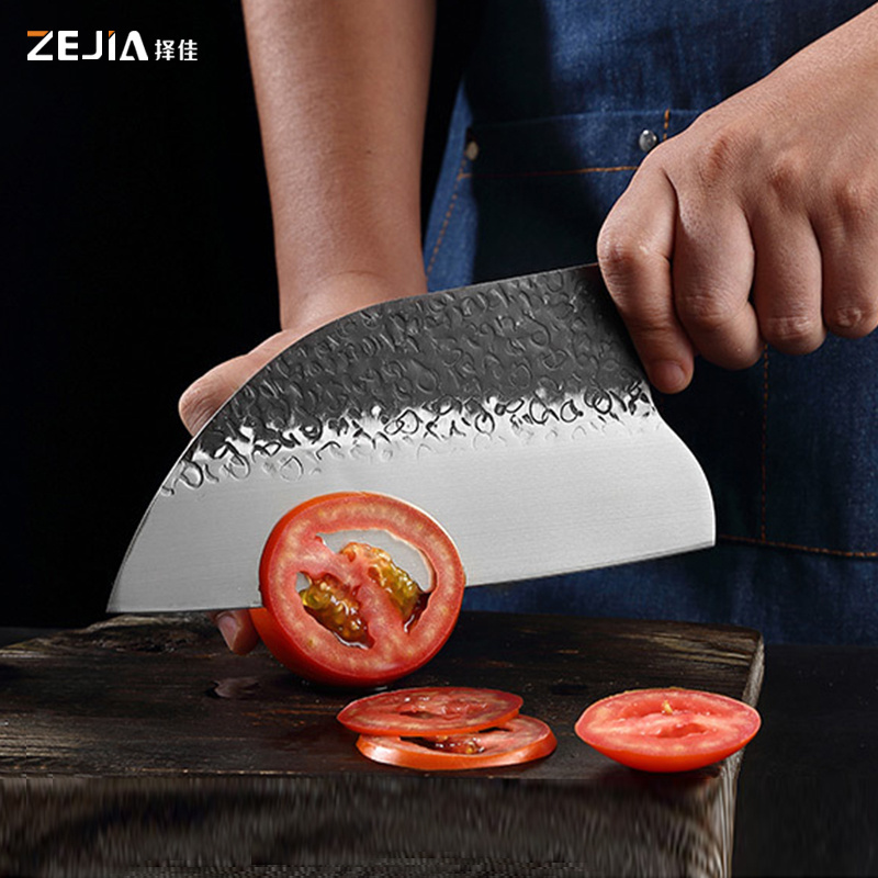 Yangjiang super sharp handmade  forge chef knives set 5pcs butcher knife set stainless steel bone cutter kiritsuke  knife