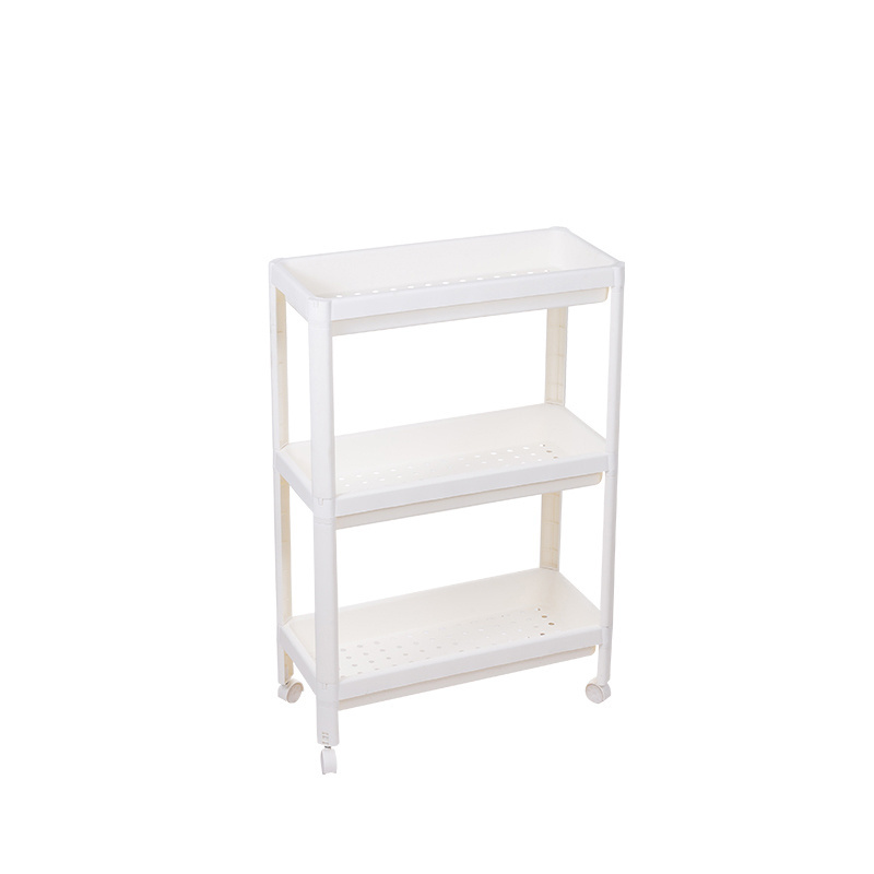 2023 Bathroom Kitchen Organizer Narrow Plastic Shelves Storage Rack