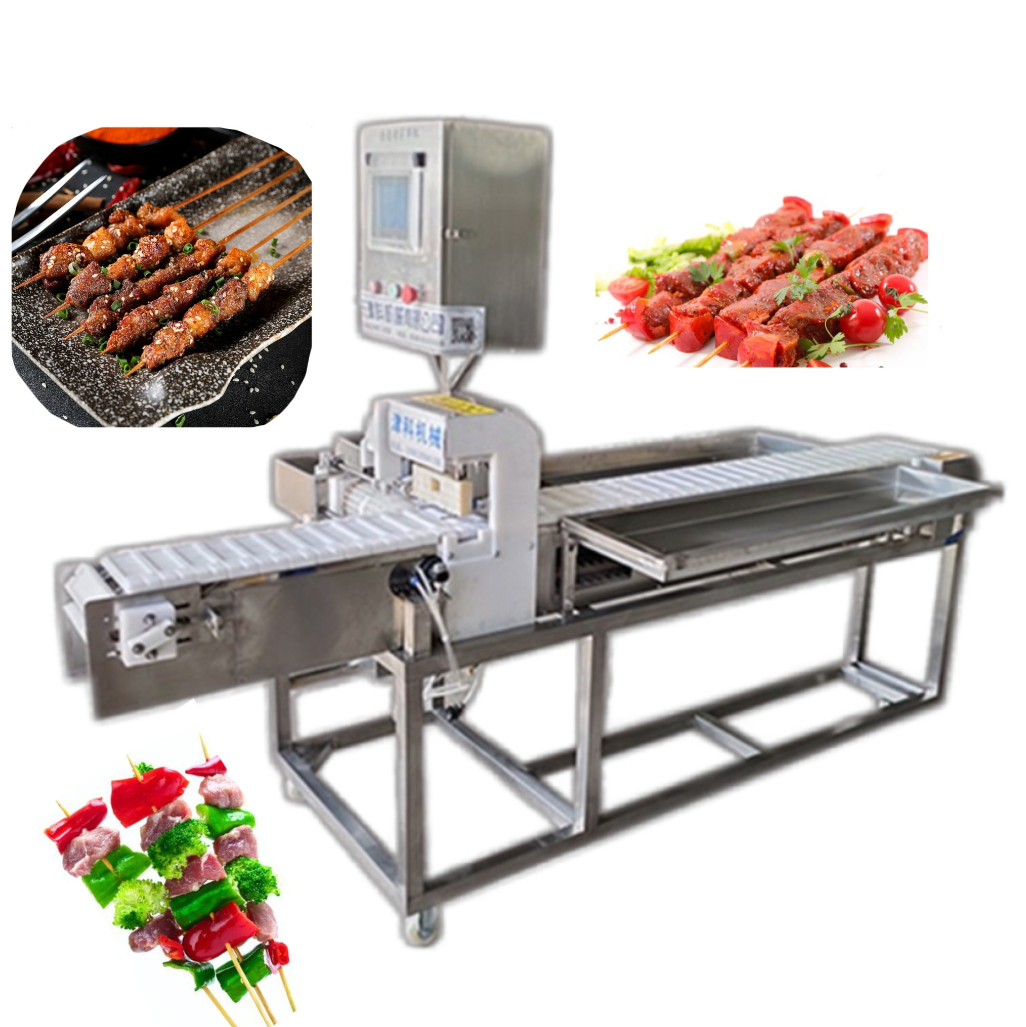 Doner Kebab Skewer Machine Automatic Kebab Skewer Making Box Kabab Maker Machine Sausage Tying Machine 304 Stainless Steel 1 Set