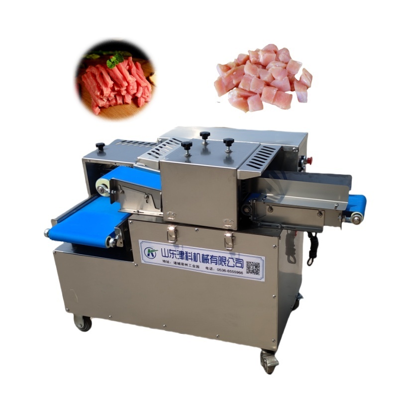 Electric Automatic Fresh Meat Slicer Fish Beef Pork Slicer Cutting Machine Chicken Cube Cutter Machine