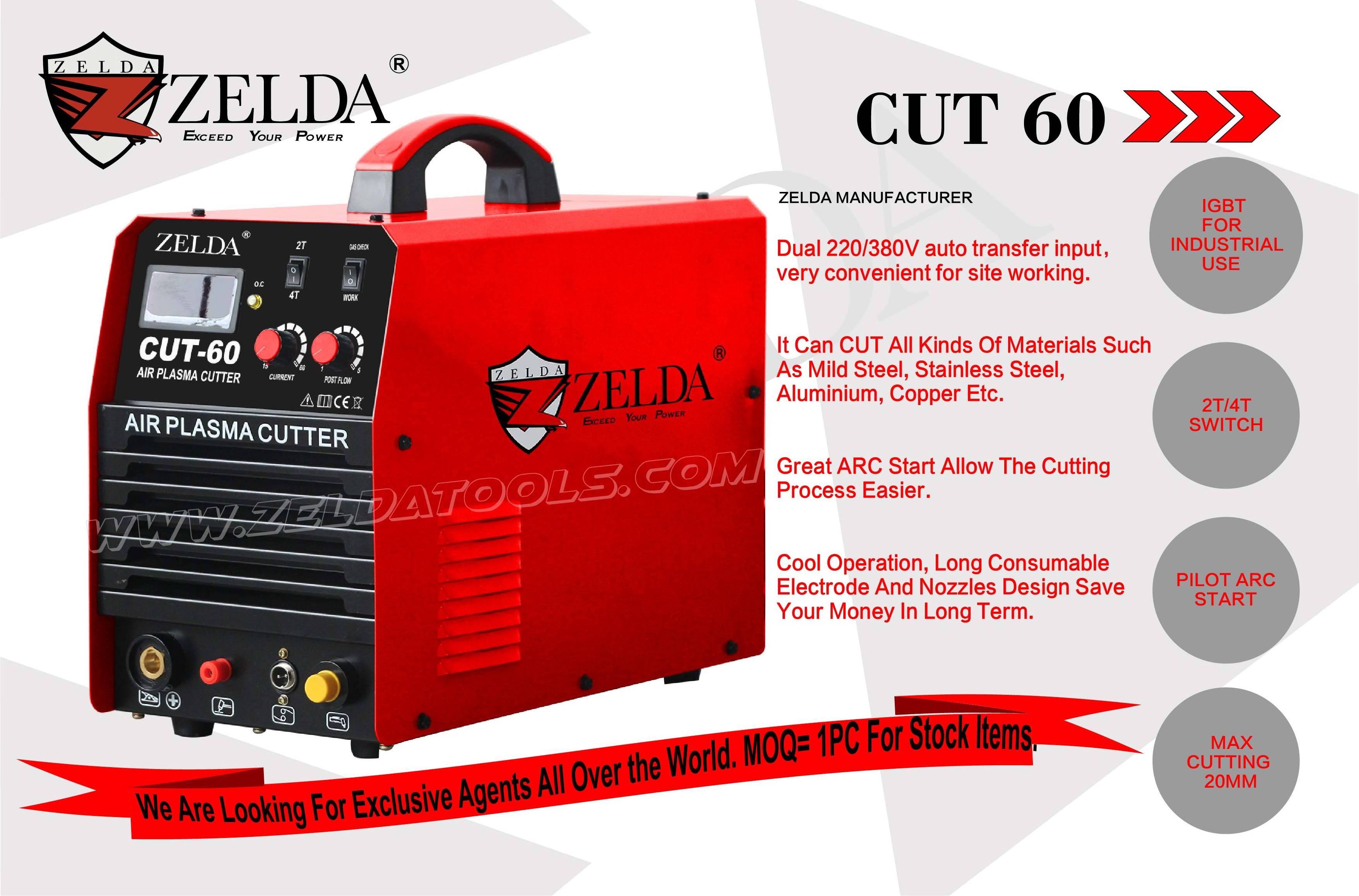 ZELDA plasma cutting welder cut60 mini cnc plasma cutting machine Inverter Plasma Cutter