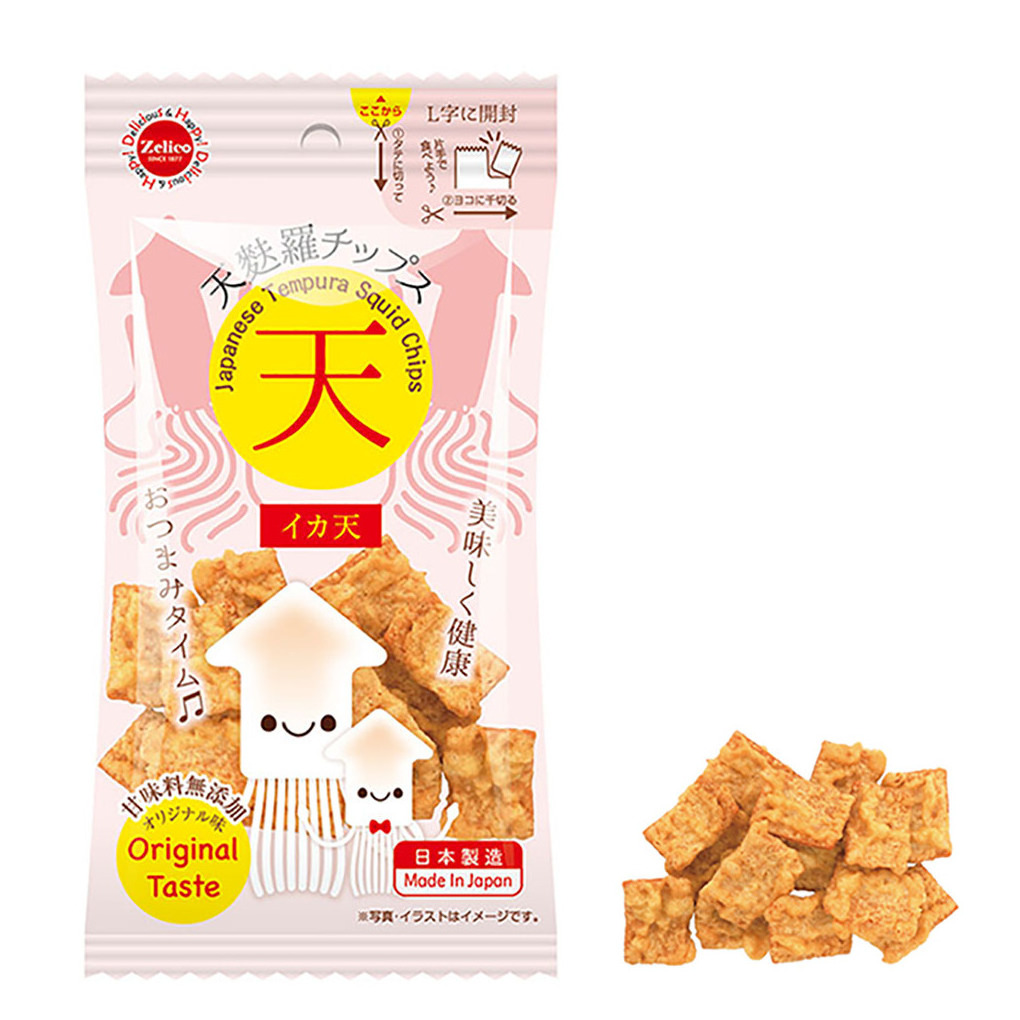 Japanese delicious sachet snacks crispy tempura chips dried squid