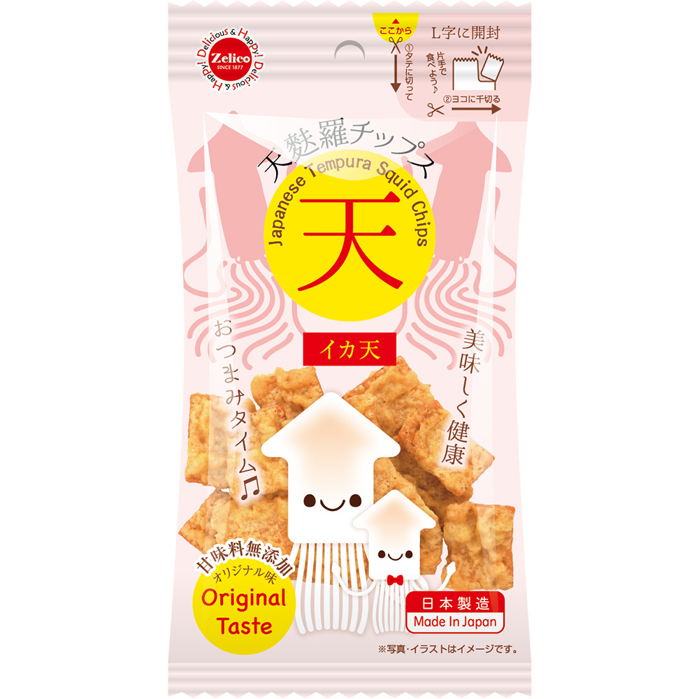 Japanese delicious sachet snacks crispy tempura chips dried squid