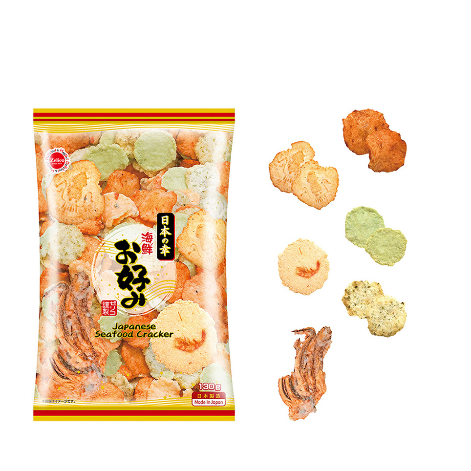 Japanese maker KAISEN OKONOMI 130g seafood mixed cracker rice