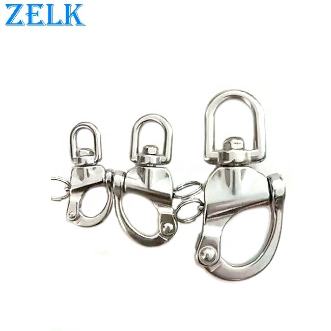 Marine Hardware High Polished Stainless Steel Eye Swivel Snap Shackle