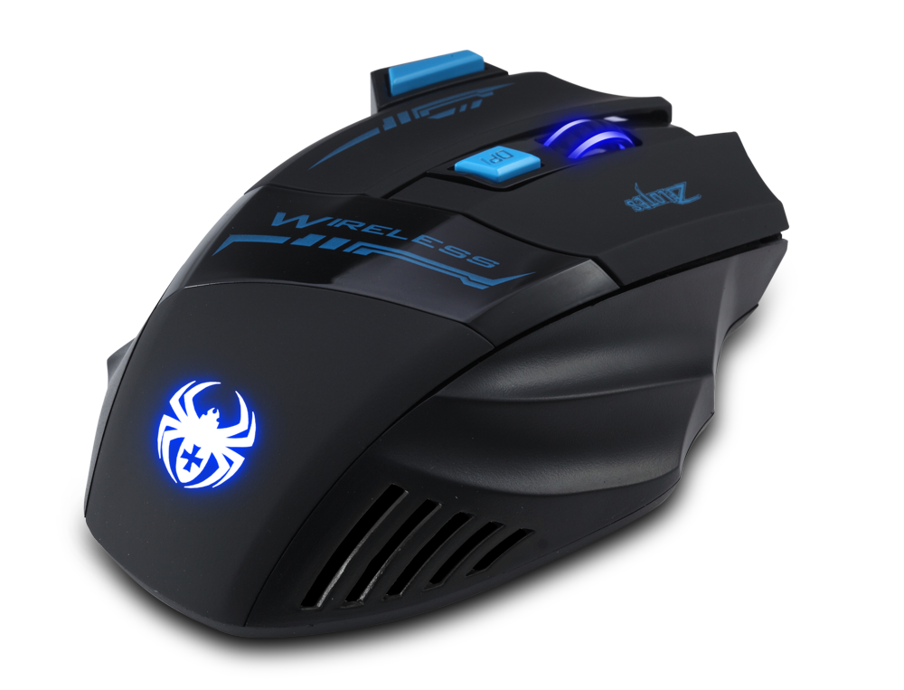 ZELOTES F-14Mice with LED Blue Wireless Mouse Wireless Gaming Optical Mouse