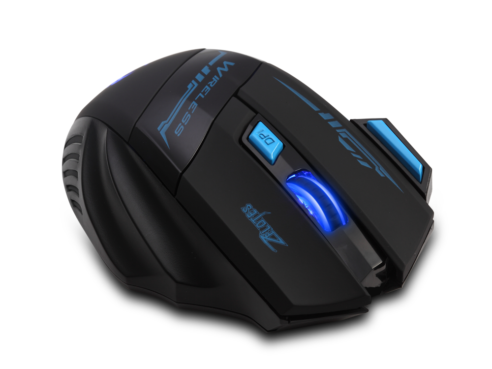 ZELOTES F-14Mice with LED Blue Wireless Mouse Wireless Gaming Optical Mouse